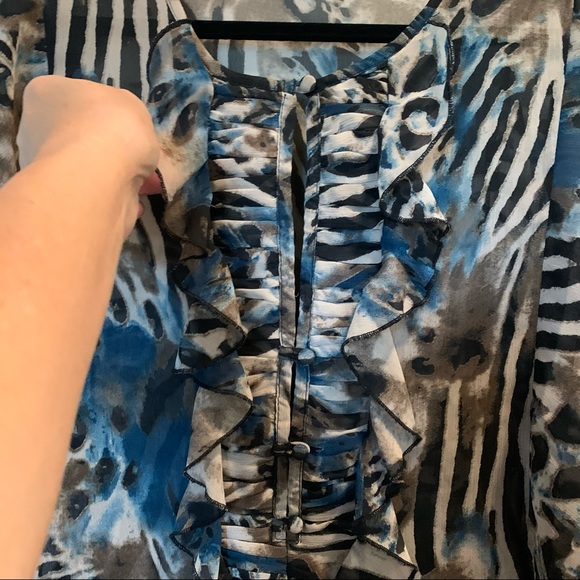 Elegant Alberto Makali Sheer Blouse * large - Picture 3 of 16